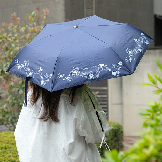 Flower Miffy 晴雨兼用傘 フローラルスプリング ネイビー
